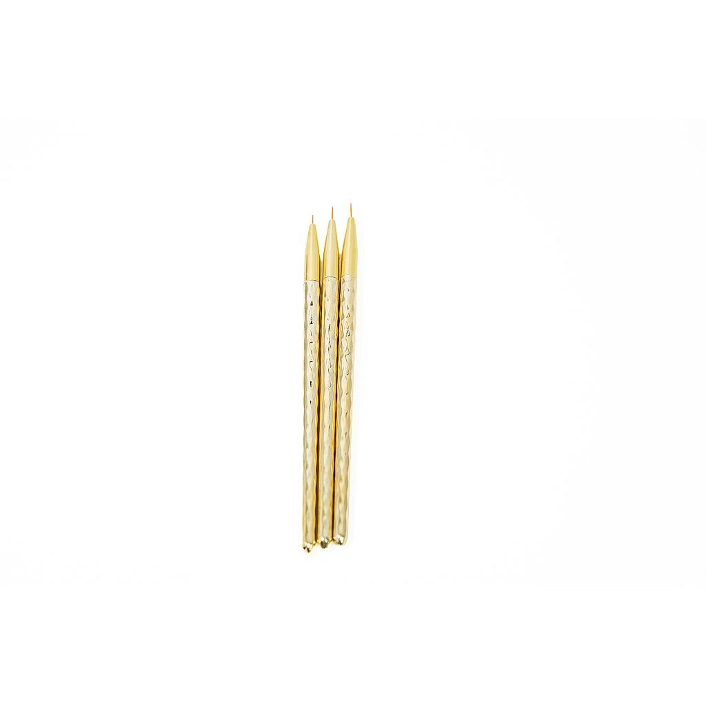 PINCEL LINER X 3 DORADO
